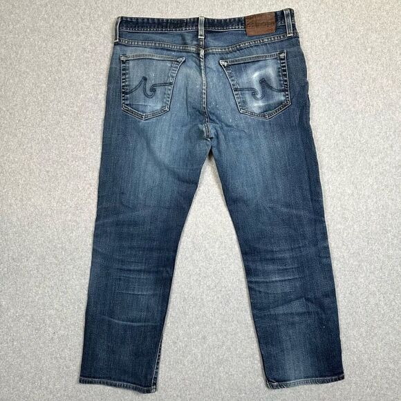 AG Adriano Goldschmied Jeans Mens 36x32 Blue The Graduate Tailored Leg Stretch - Picture 6 of 10
